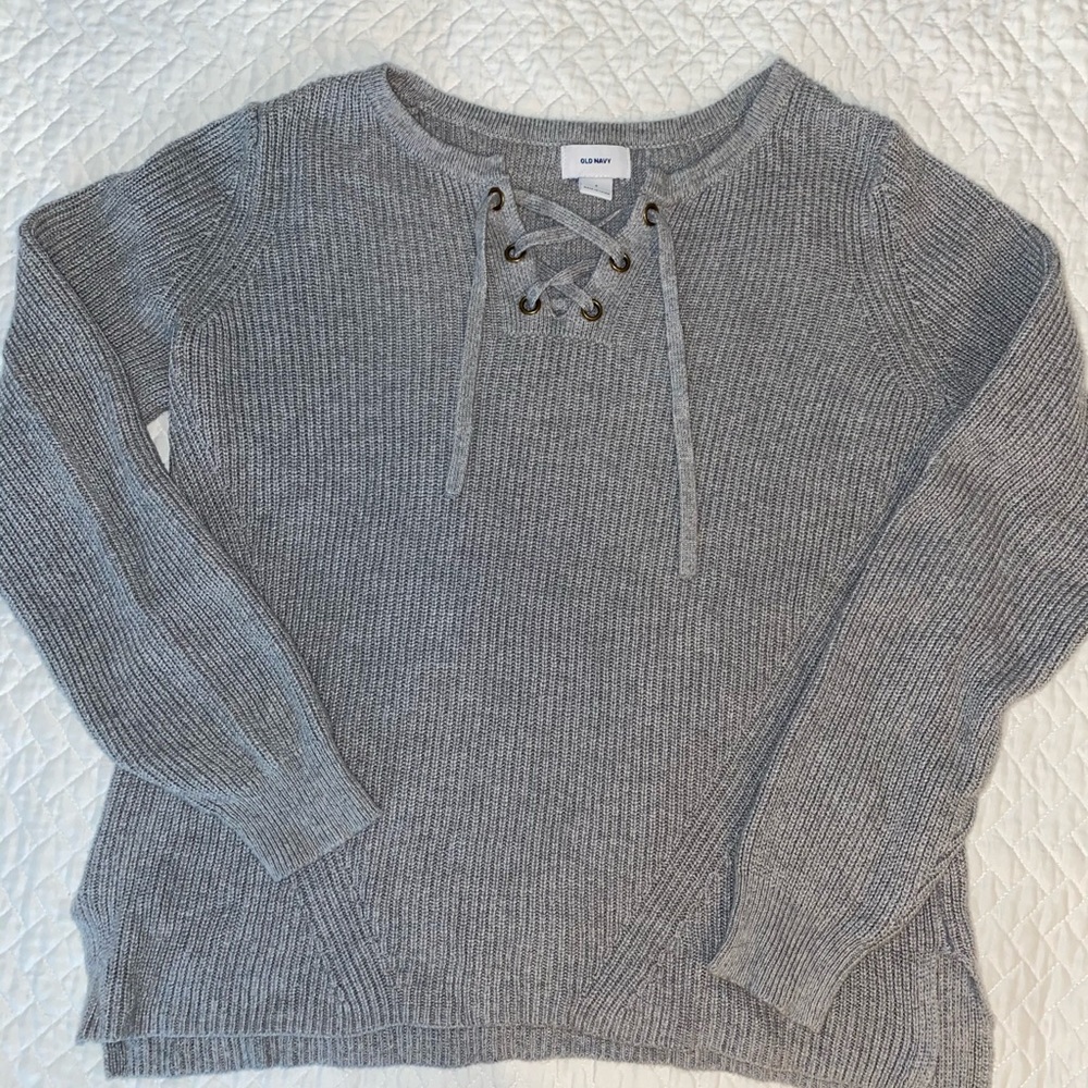 Lace-up Old Navy Knit Sweater